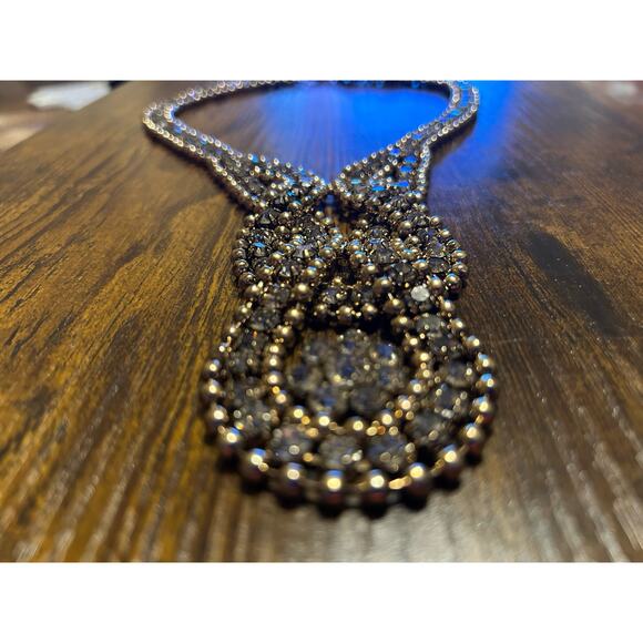 Cache Elegant rhinestone necklace with stretchy bracelet - Picture 5 of 10